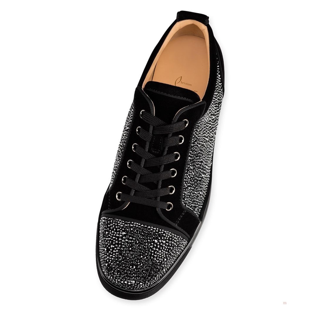 Christian Louboutin Louis Junior Strass Men's Sneakers Black | XMCTYD570