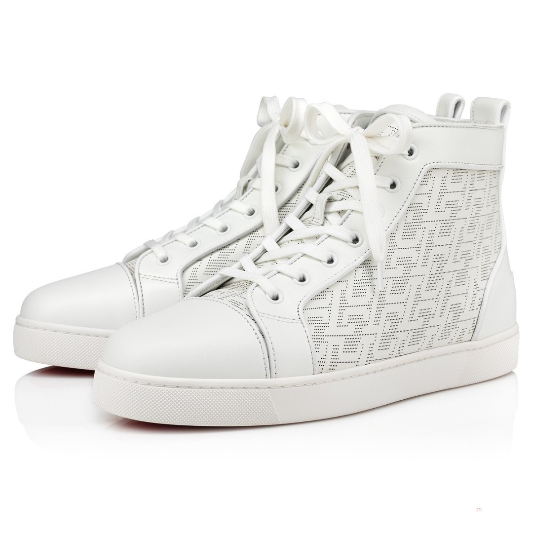 Christian Louboutin Louis Men's High Top Sneakers White | KDPQHU623