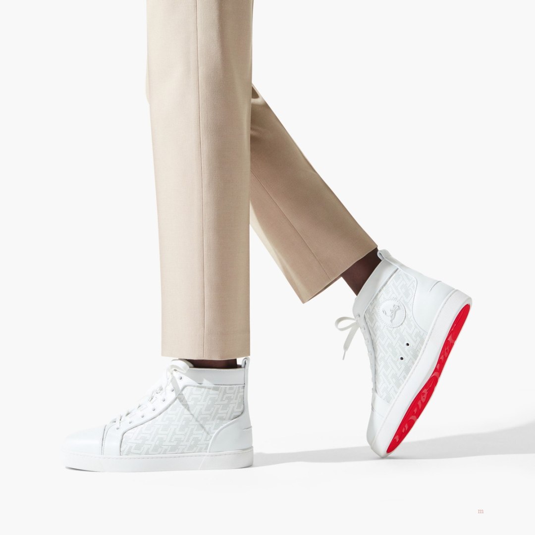 Christian Louboutin Louis Men\'s High Top Sneakers White | KDPQHU623