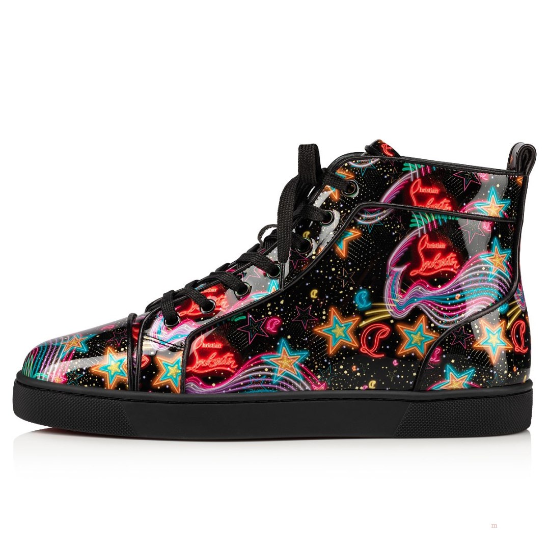 Christian Louboutin Louis Men's High Top Sneakers Black | LEQIVW853