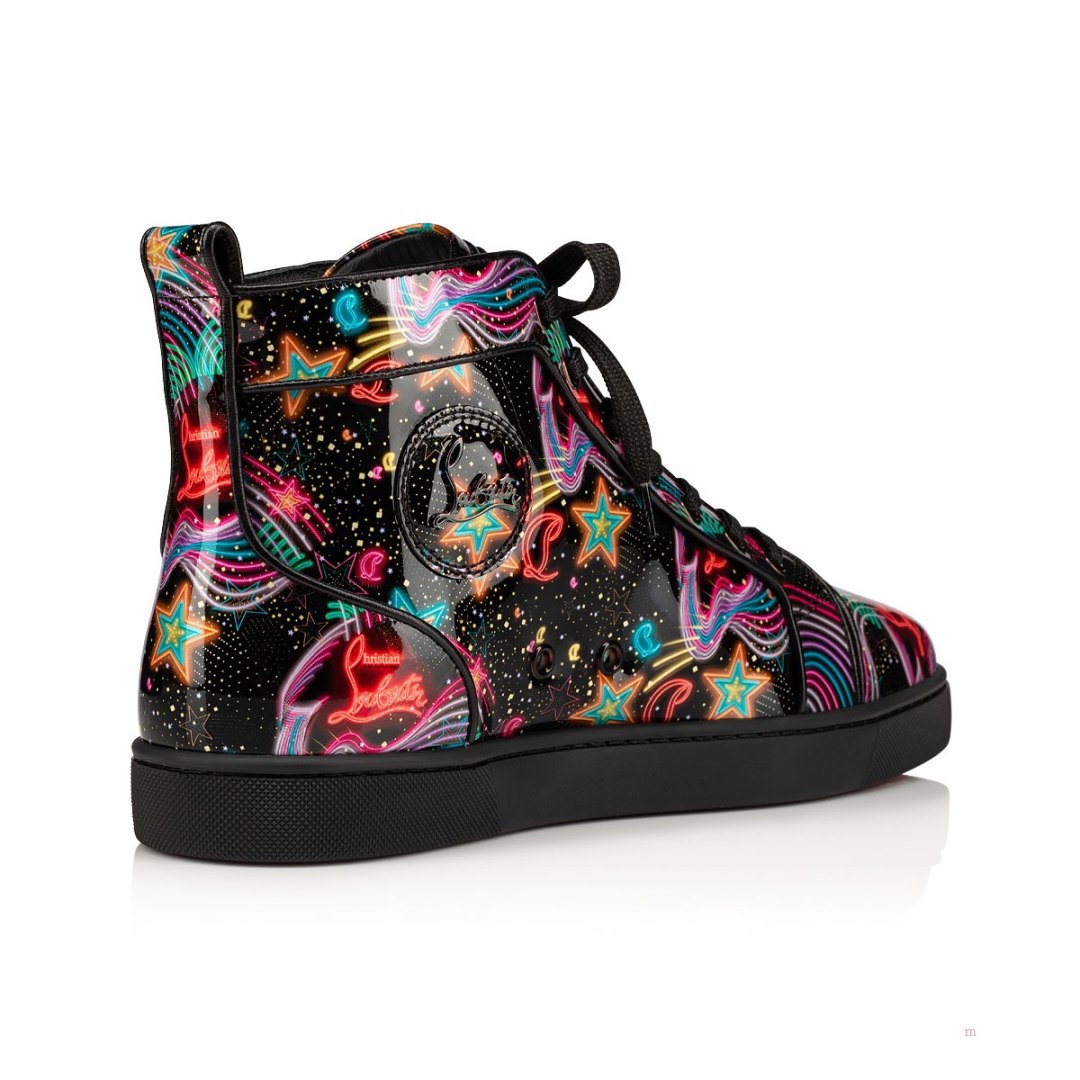 Christian Louboutin Louis Men's High Top Sneakers Black | LEQIVW853