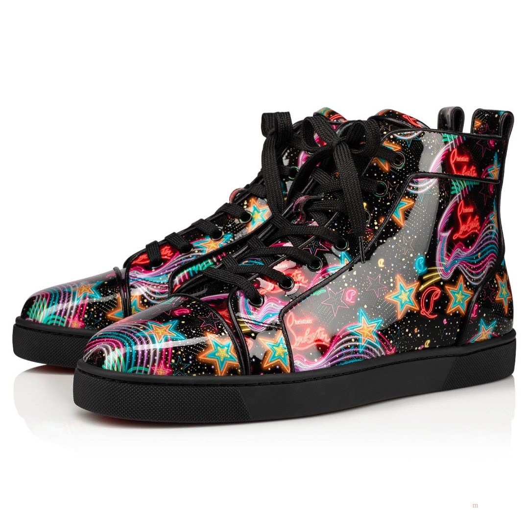 Christian Louboutin Louis Men\'s High Top Sneakers Black | LEQIVW853