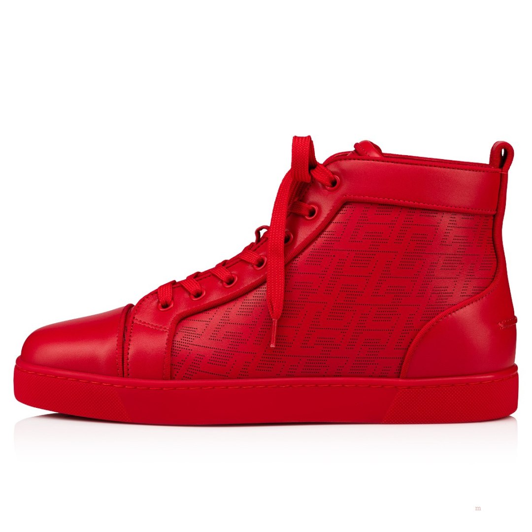 Christian Louboutin Louis Men's High Top Sneakers Red | MSTPCF864