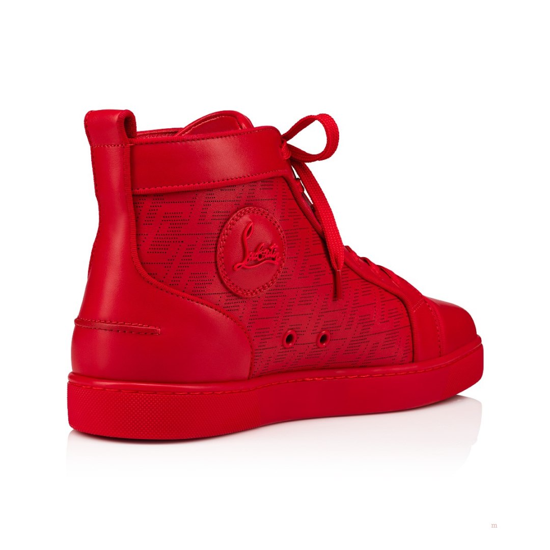 Christian Louboutin Louis Men's High Top Sneakers Red | MSTPCF864