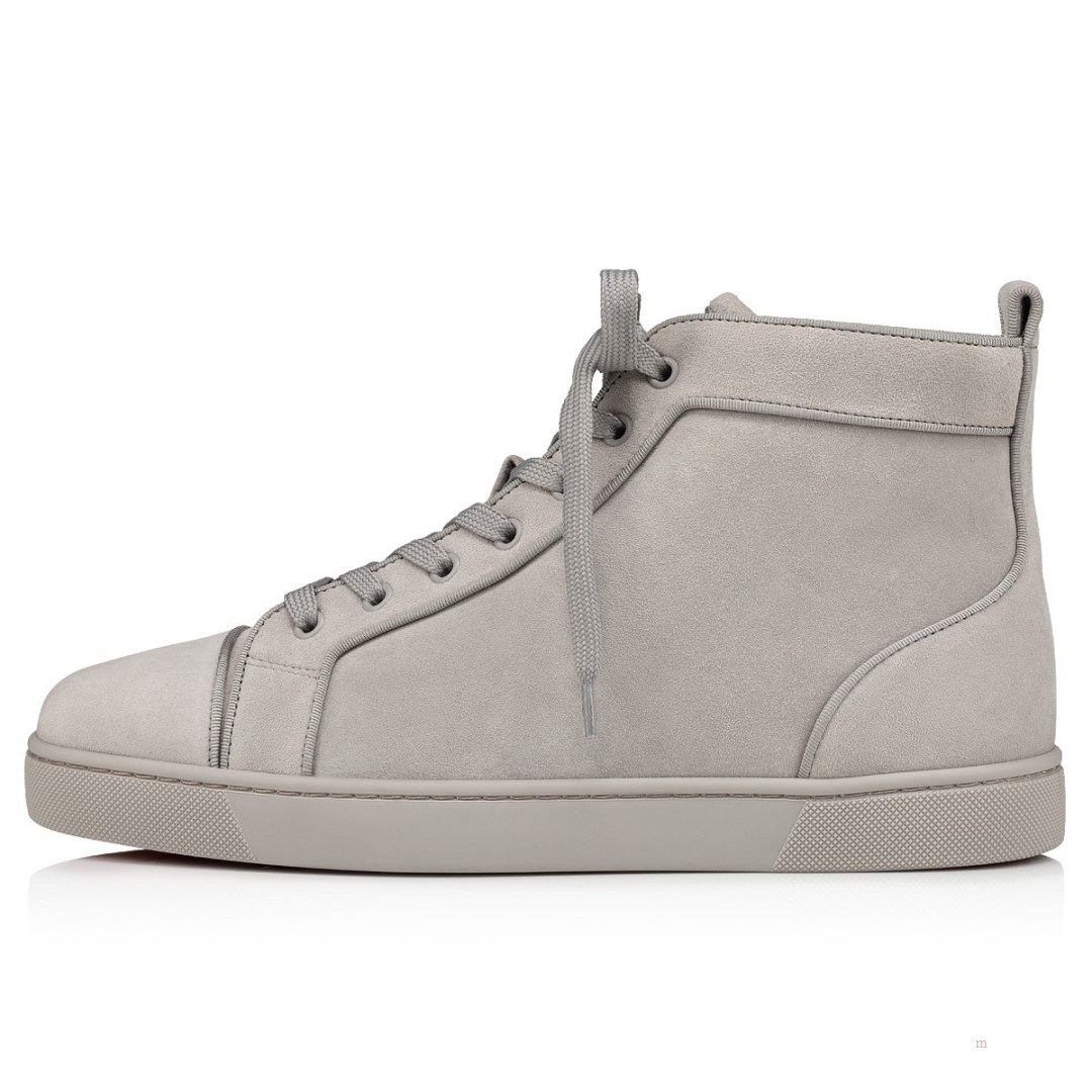 Christian Louboutin Louis Men's High Top Sneakers Grey | PHBQCZ721