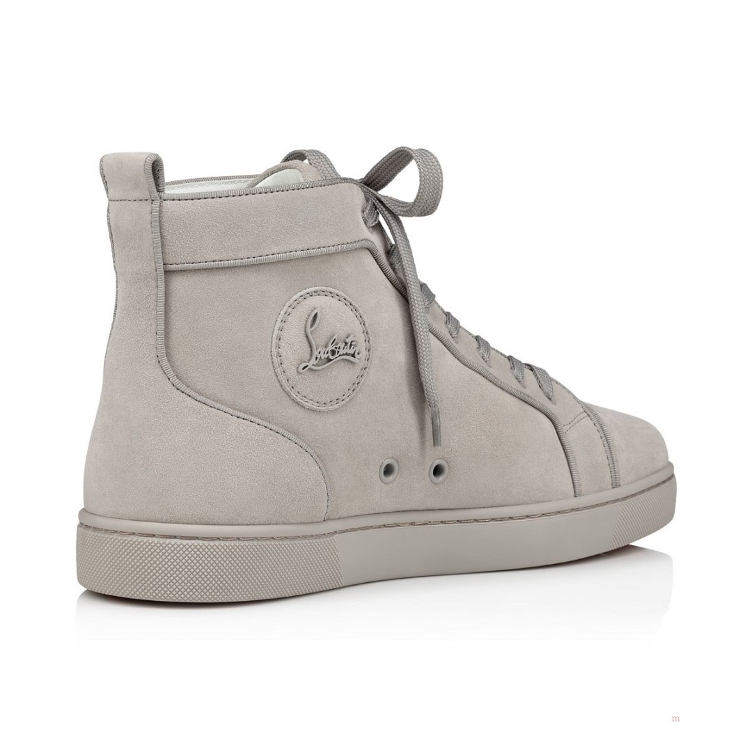 Christian Louboutin Louis Men's High Top Sneakers Grey | PHBQCZ721