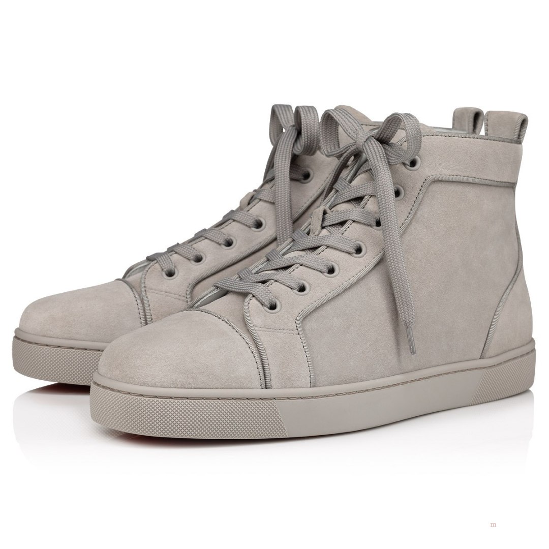 Christian Louboutin Louis Men\'s High Top Sneakers Grey | PHBQCZ721