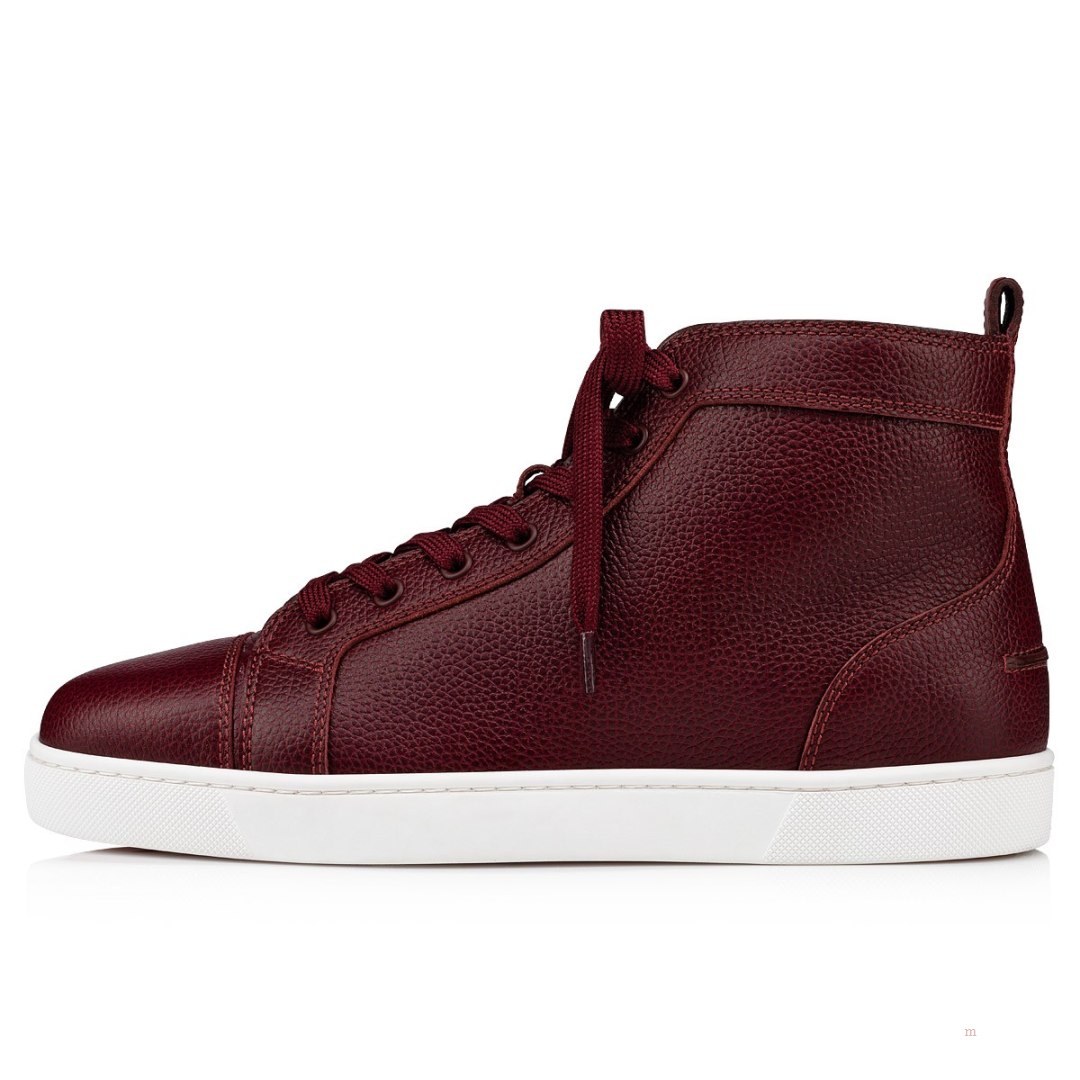 Christian Louboutin Louis Men's High Top Sneakers Red | QHDBZG437