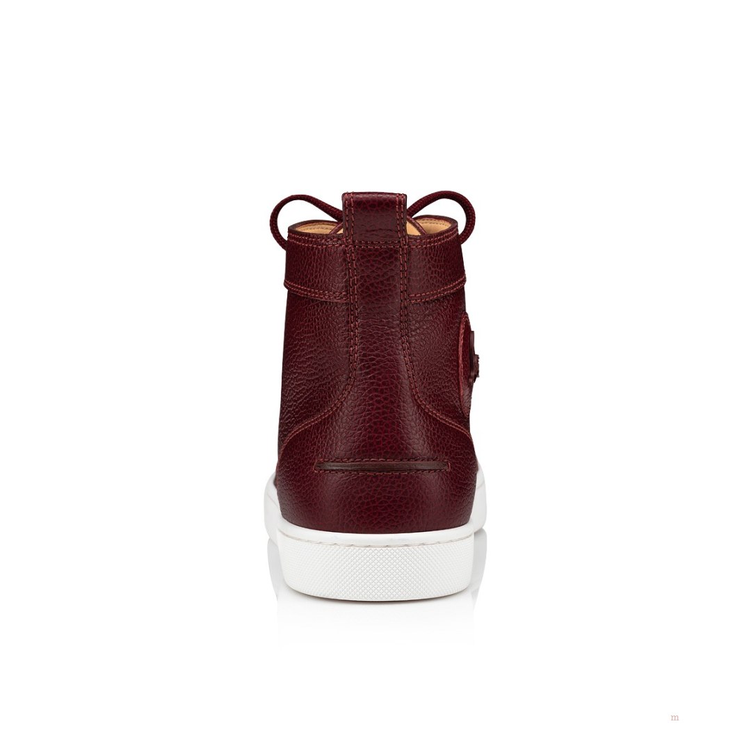 Christian Louboutin Louis Men's High Top Sneakers Red | QHDBZG437