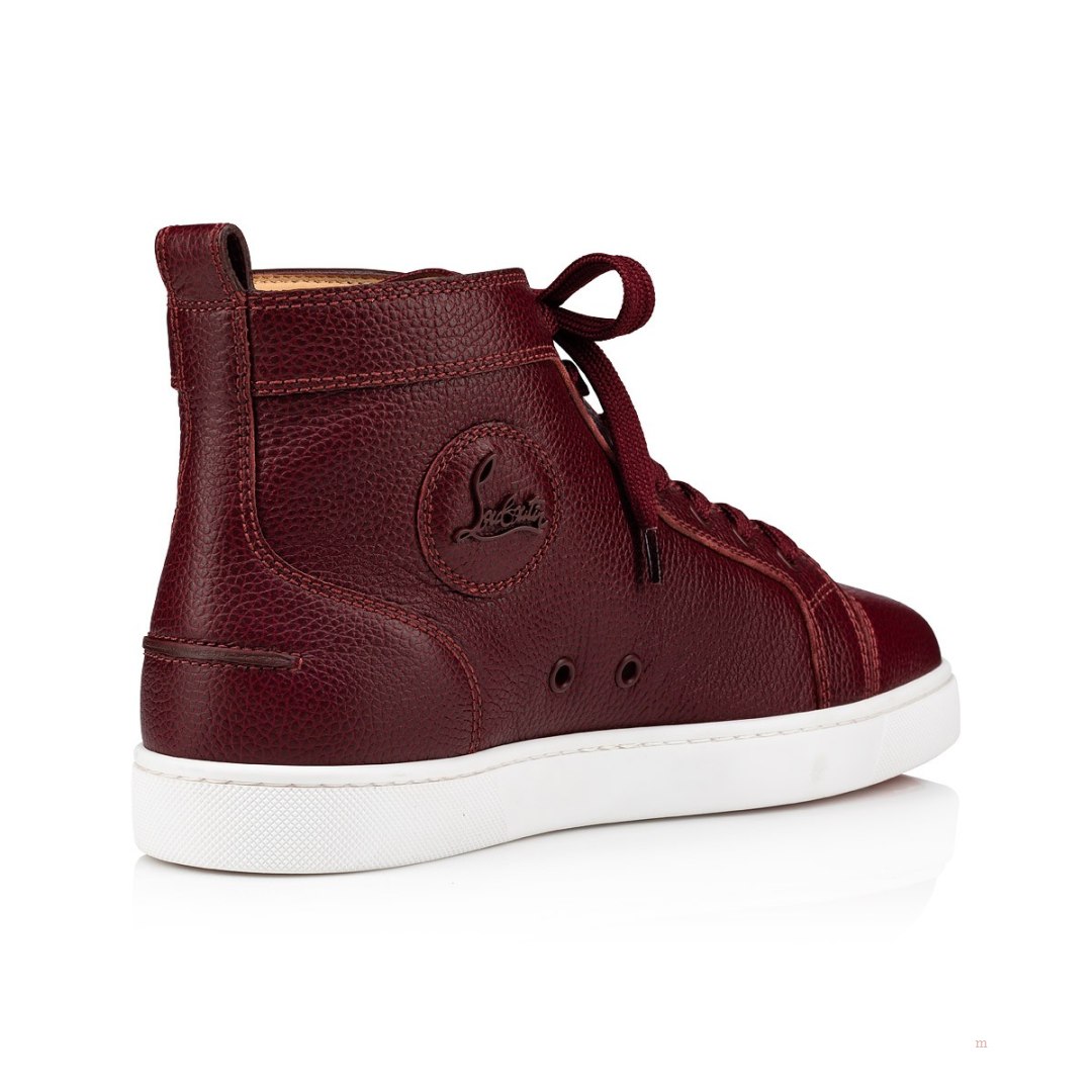 Christian Louboutin Louis Men's High Top Sneakers Red | QHDBZG437