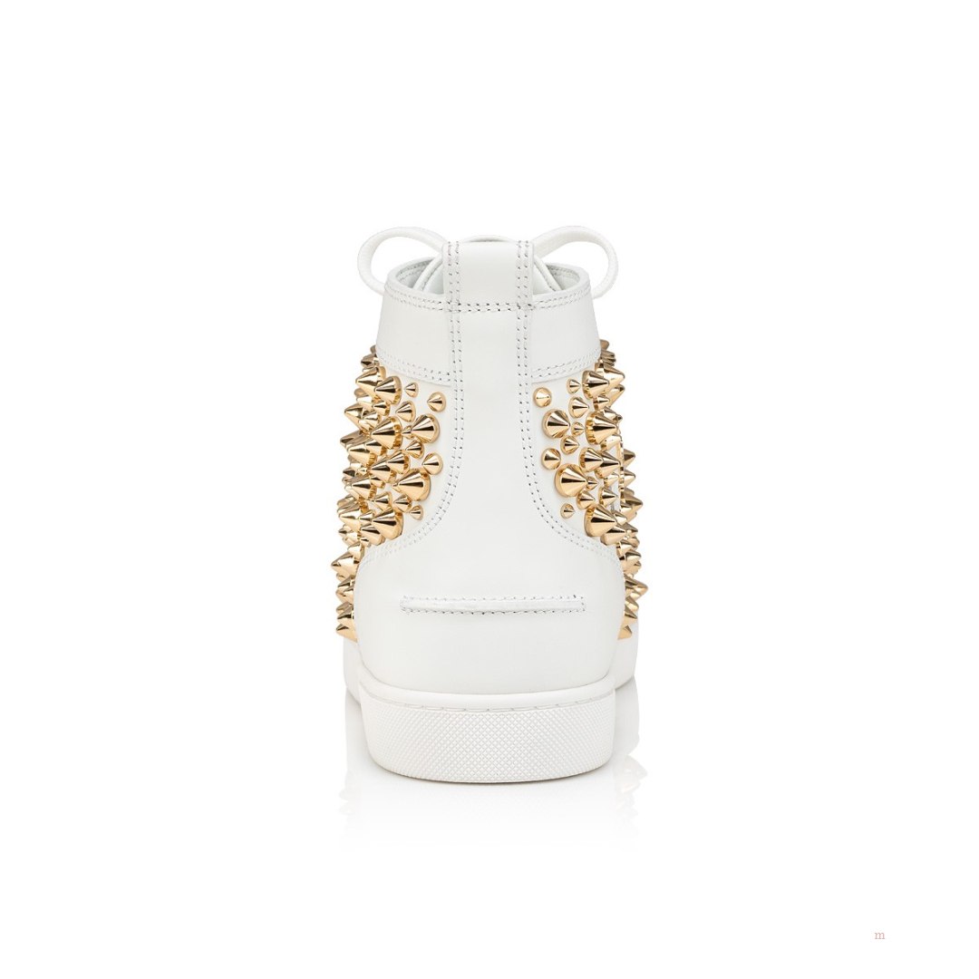 Christian Louboutin Louis Spikes 2022 N Men's High Top Sneakers White | CUPKDR572