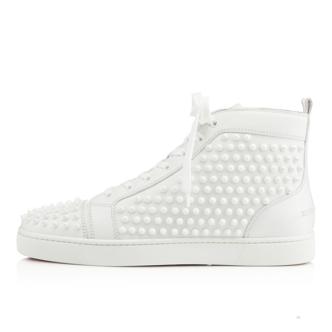 Christian Louboutin Louis Spikes Men's Sneakers White | PUYTZH985