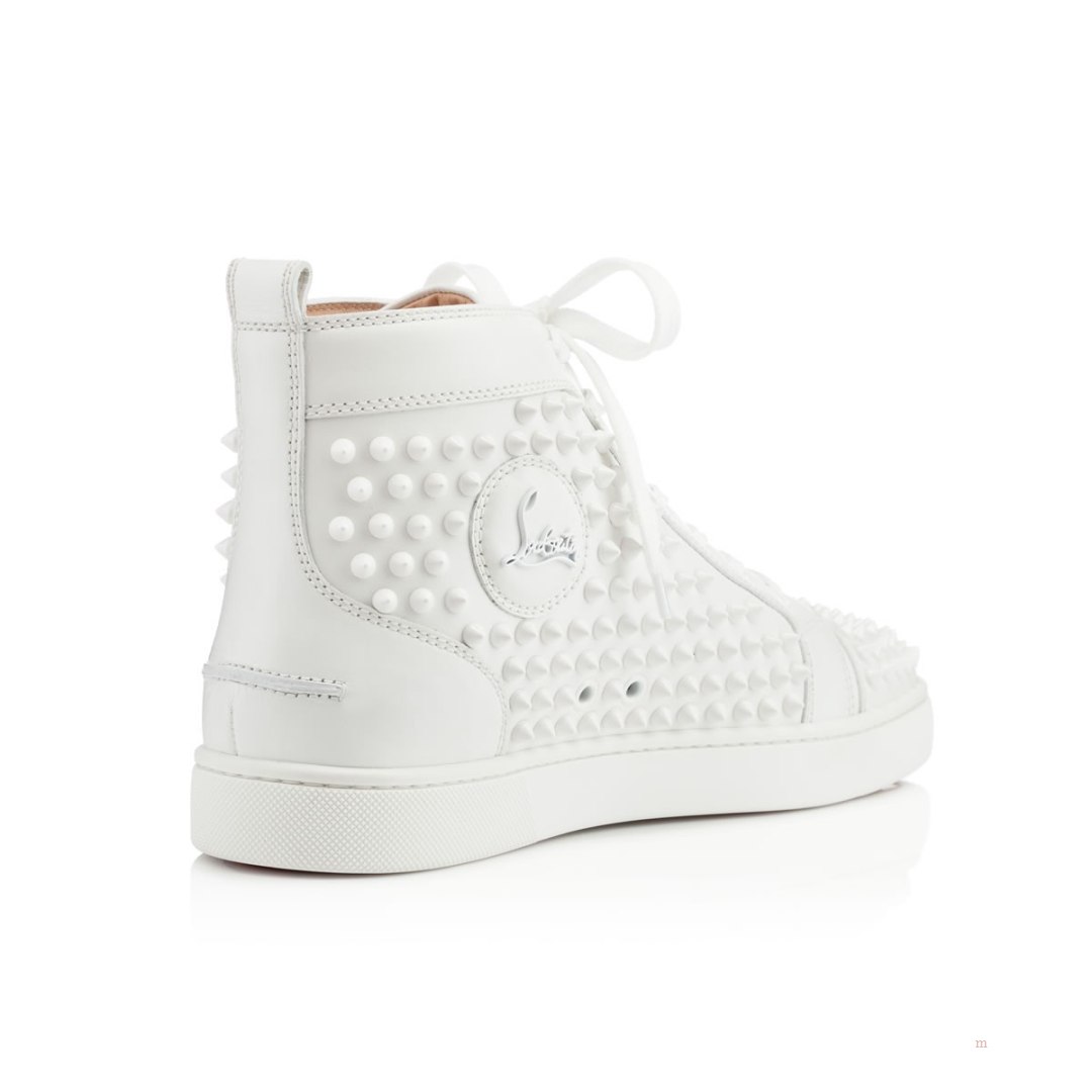 Christian Louboutin Louis Spikes Men's Sneakers White | PUYTZH985