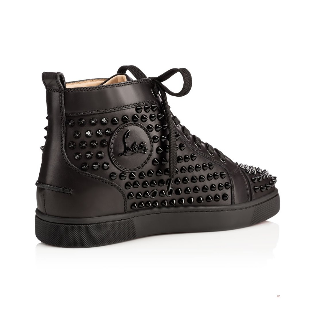 Christian Louboutin Louis Spikes Men's Sneakers Black | WLGSQZ608