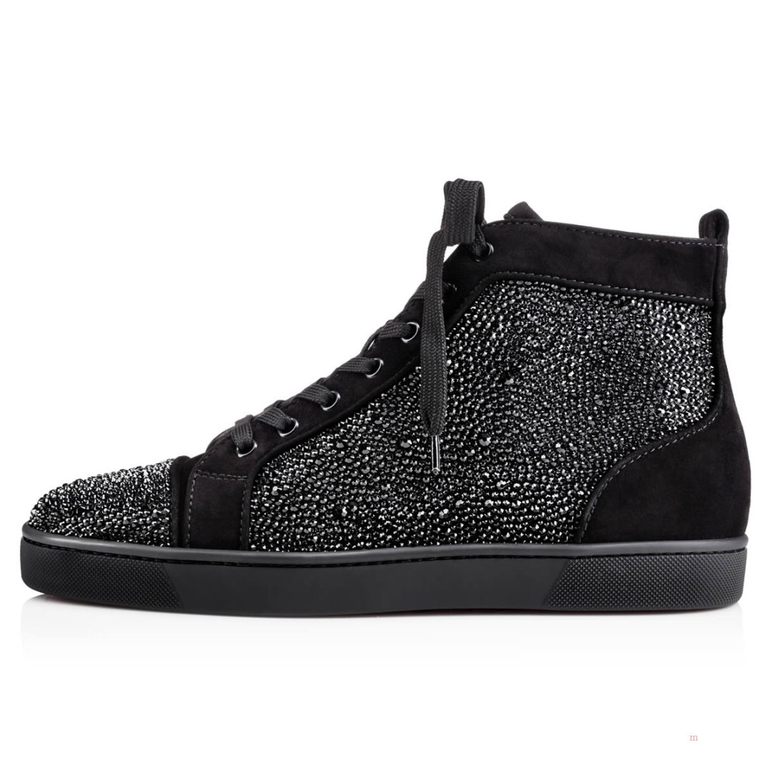 Christian Louboutin Louis Strass Men's Sneakers Black | KGQRUF954