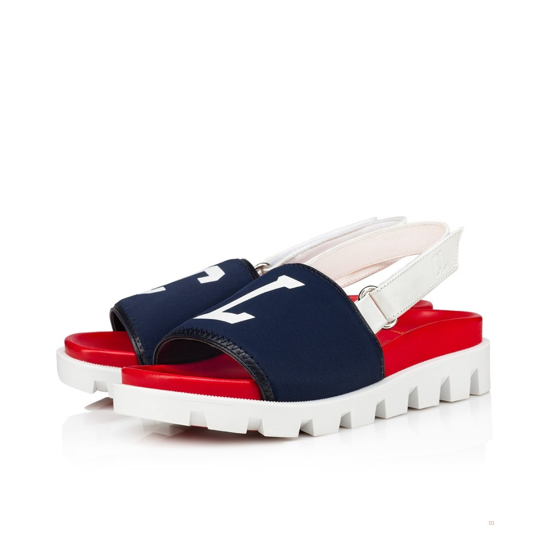 Christian Louboutin Louloubibi Boys' Sandals Blue | DHQTVB063