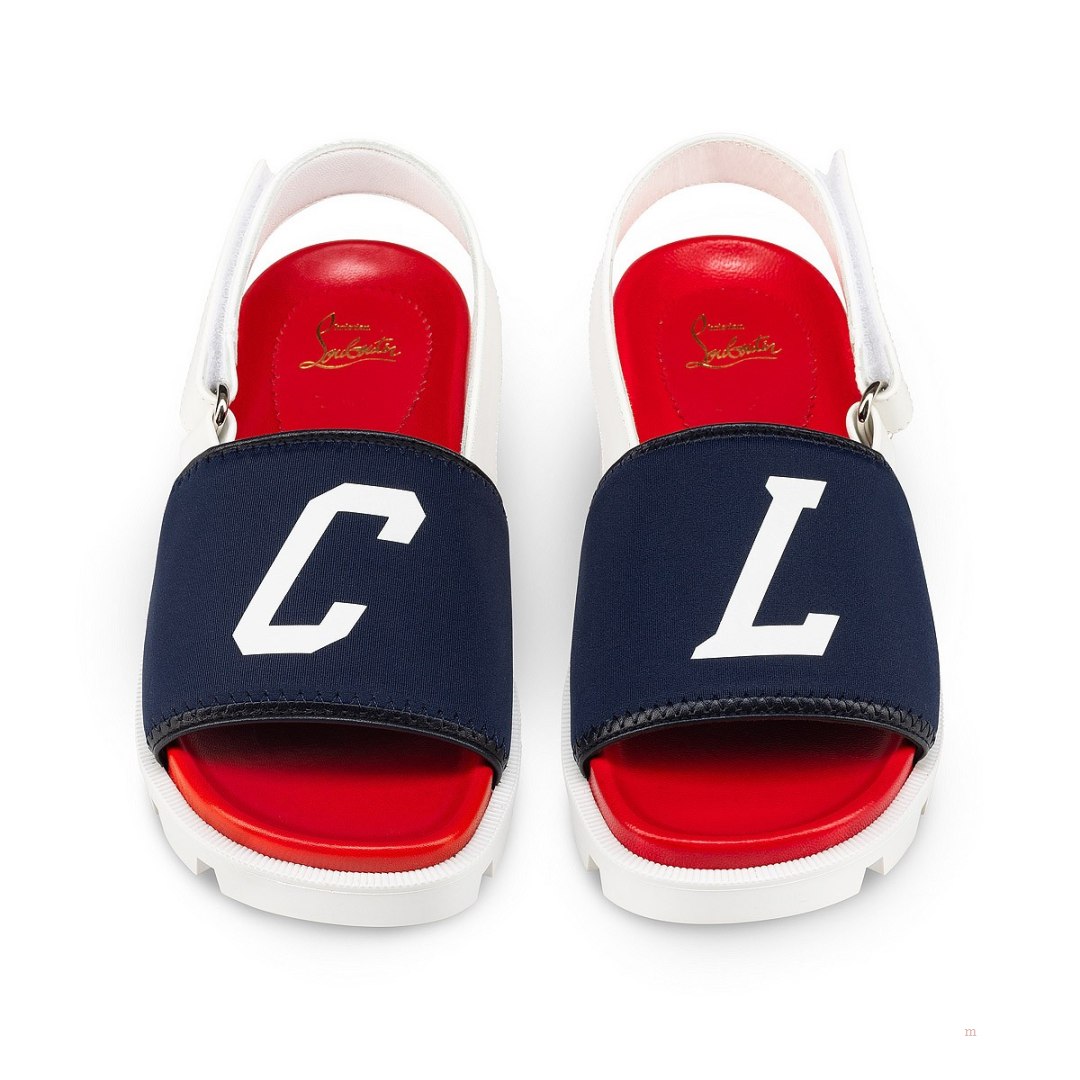 Christian Louboutin Louloubibi Boys' Sandals Blue | DHQTVB063