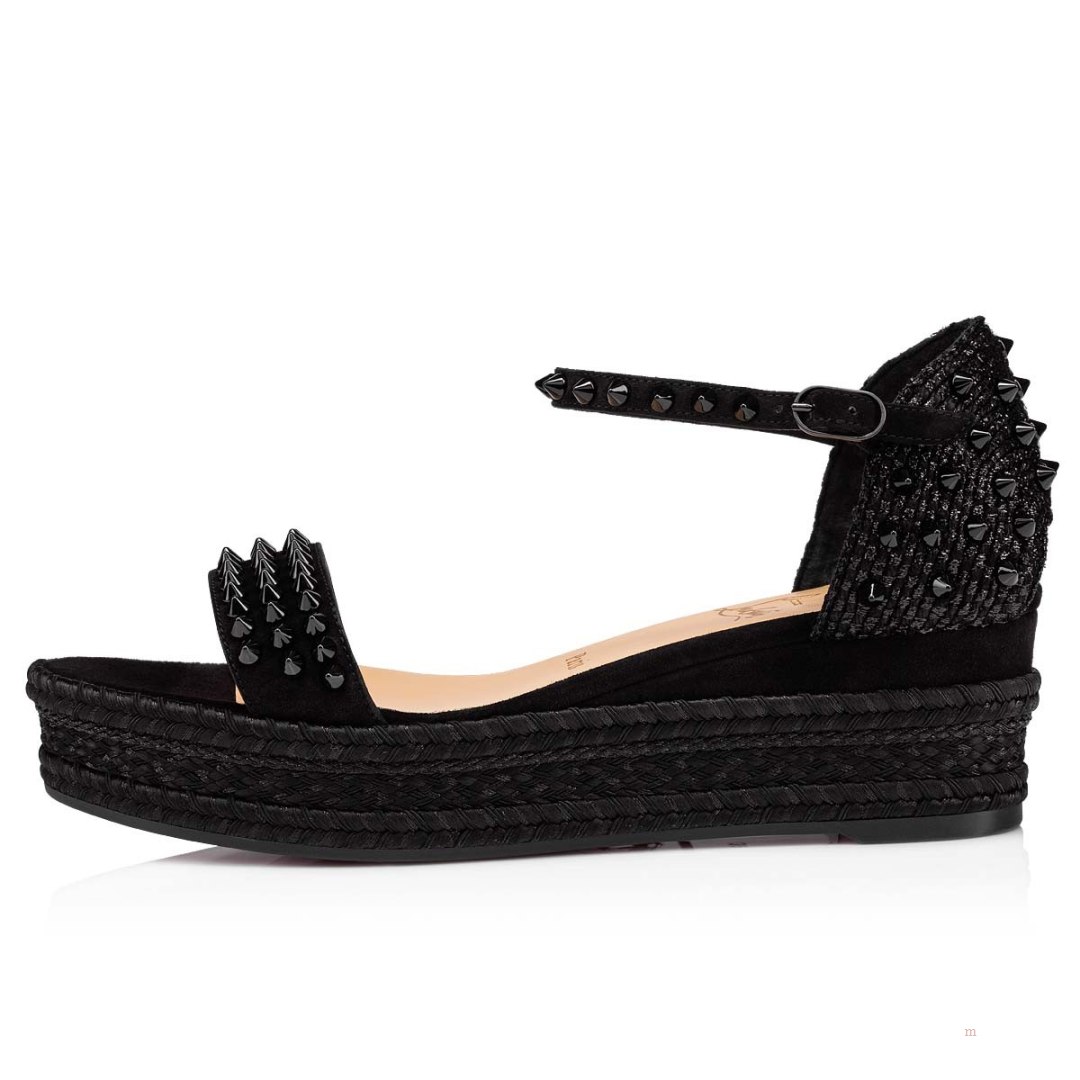 Christian Louboutin Madmonica Women's Espadrilles Black | BVAYMF410