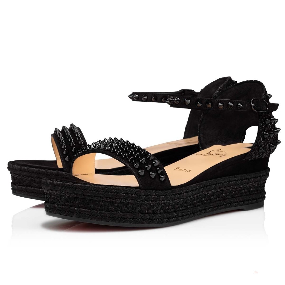 Christian Louboutin Madmonica Women\'s Espadrilles Black | BVAYMF410