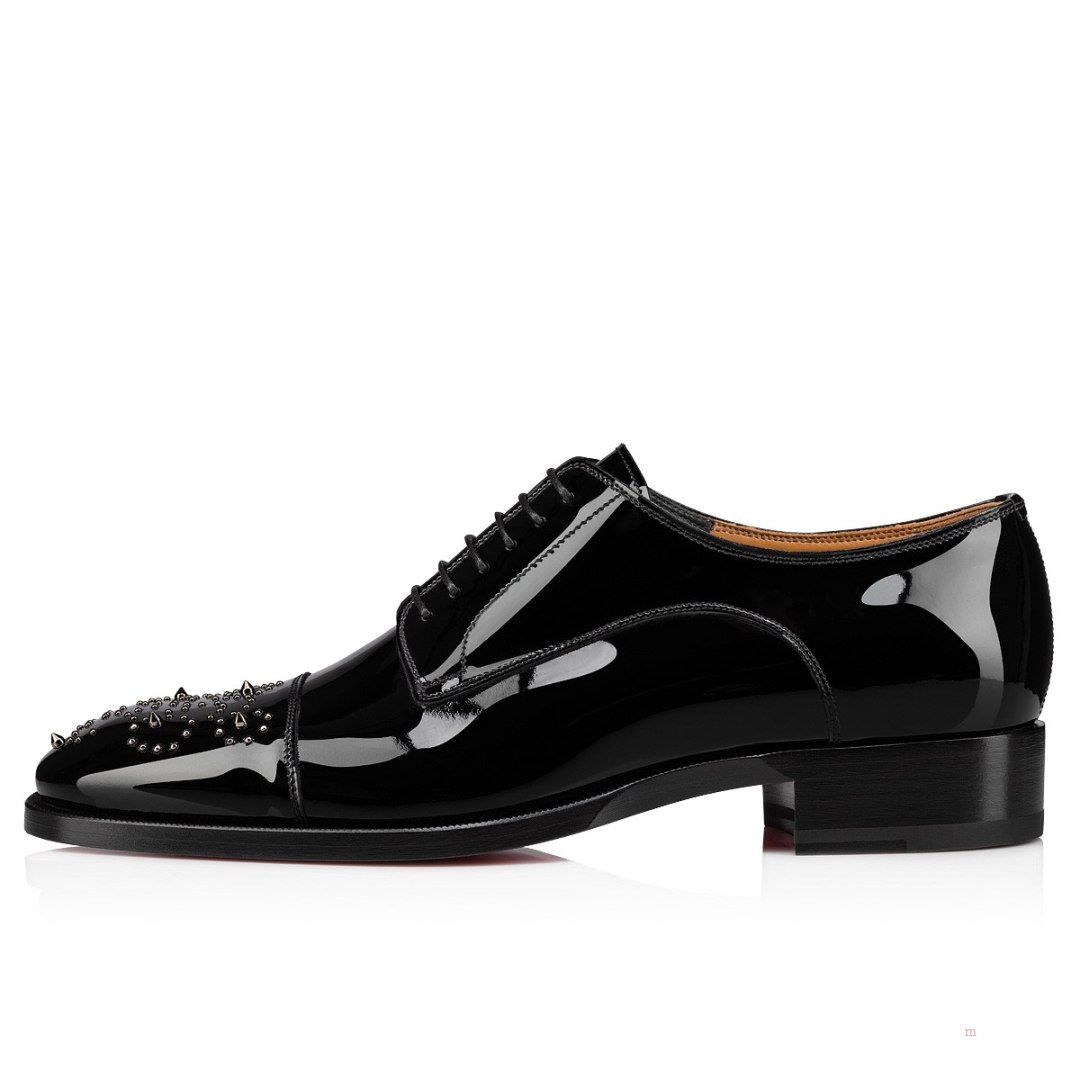 Christian Louboutin Maltese Men's Lace Up Shoes Black | FBIHZJ692