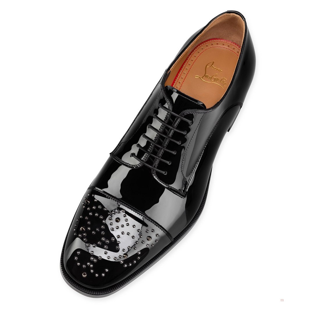 Christian Louboutin Maltese Men's Lace Up Shoes Black | FBIHZJ692