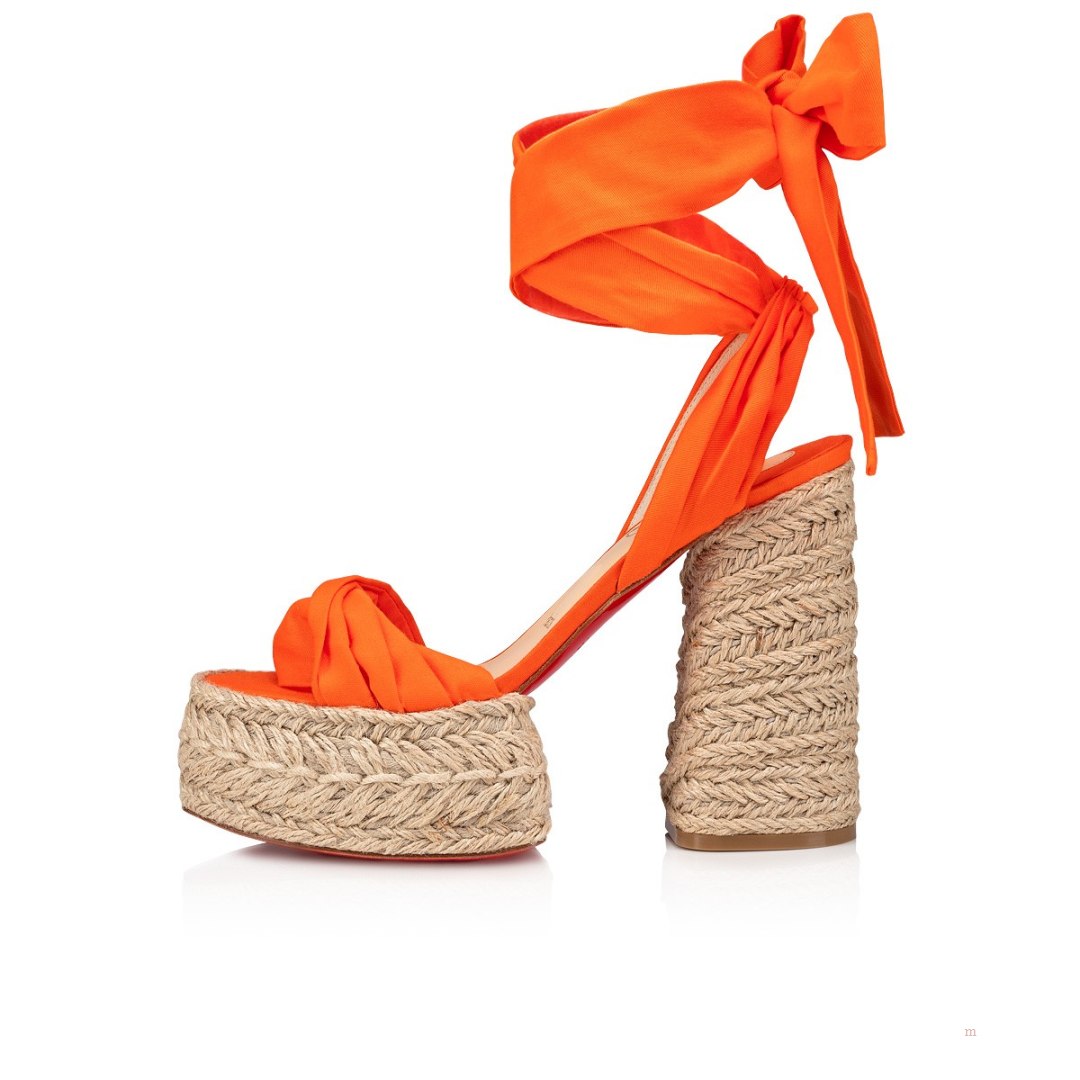 Christian Louboutin Mariza du Désert Women's Espadrilles Orange | HVTQAB739