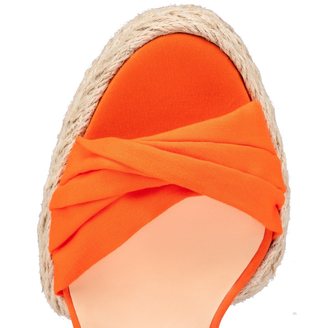 Christian Louboutin Mariza du Désert Women's Espadrilles Orange | HVTQAB739