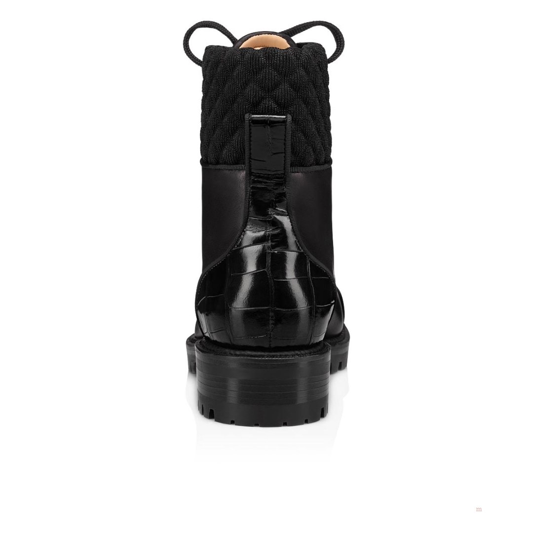 Christian Louboutin Mayr Boot Women's Lace Up Boots Black | TGMJHC269