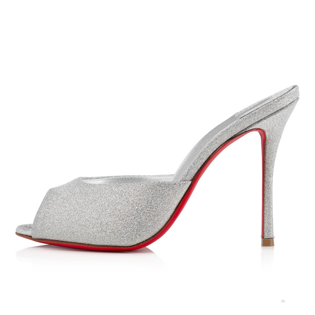 Christian Louboutin Me Dolly Women's Mules Silver | BQHVTI926