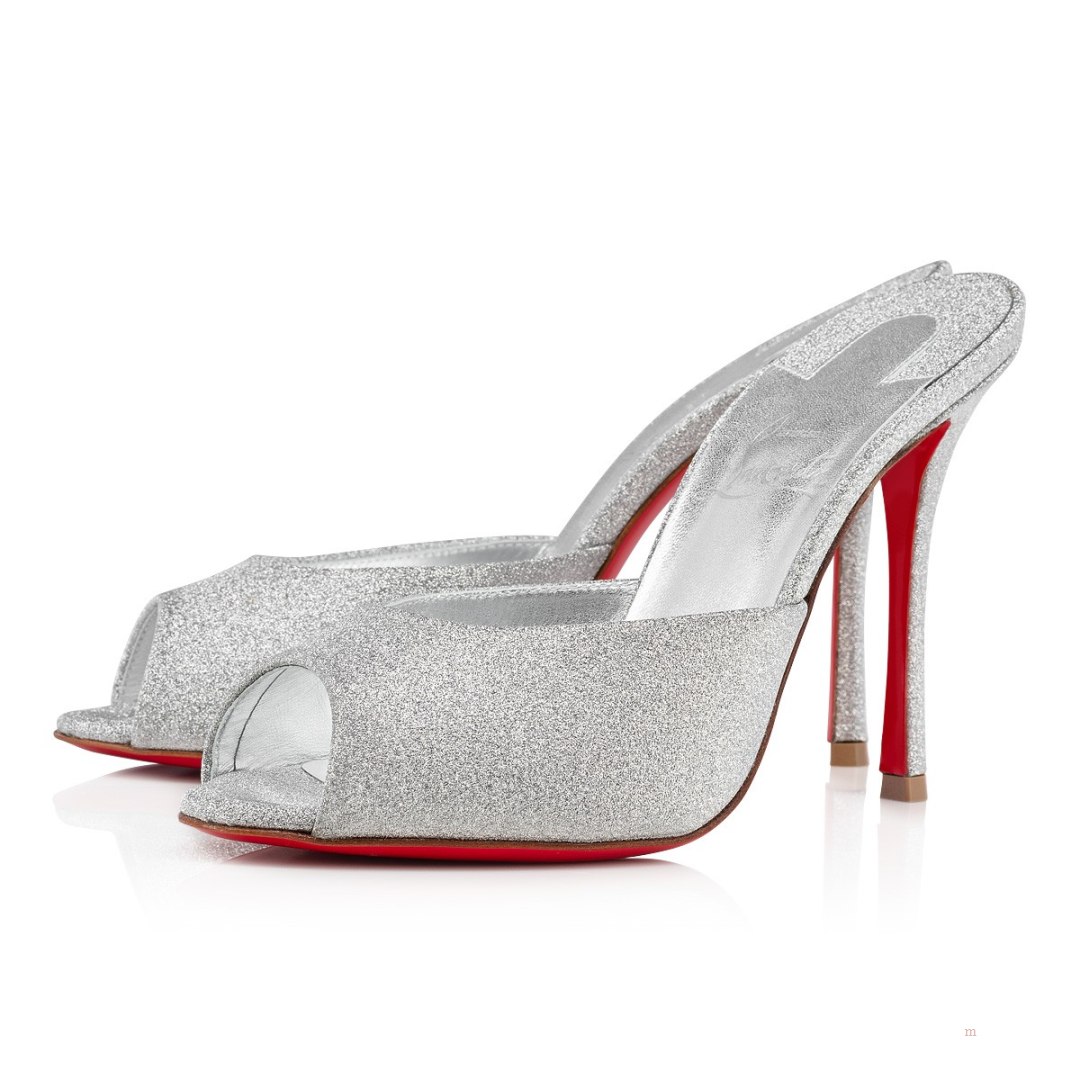 Christian Louboutin Me Dolly Women\'s Mules Silver | BQHVTI926