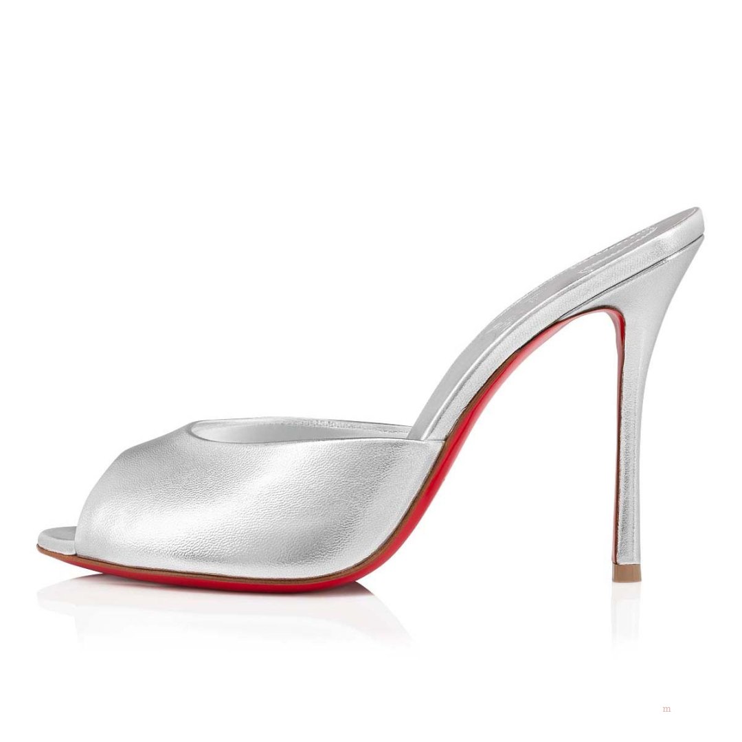 Christian Louboutin Me Dolly Women's Mules Silver | NYGMOK425