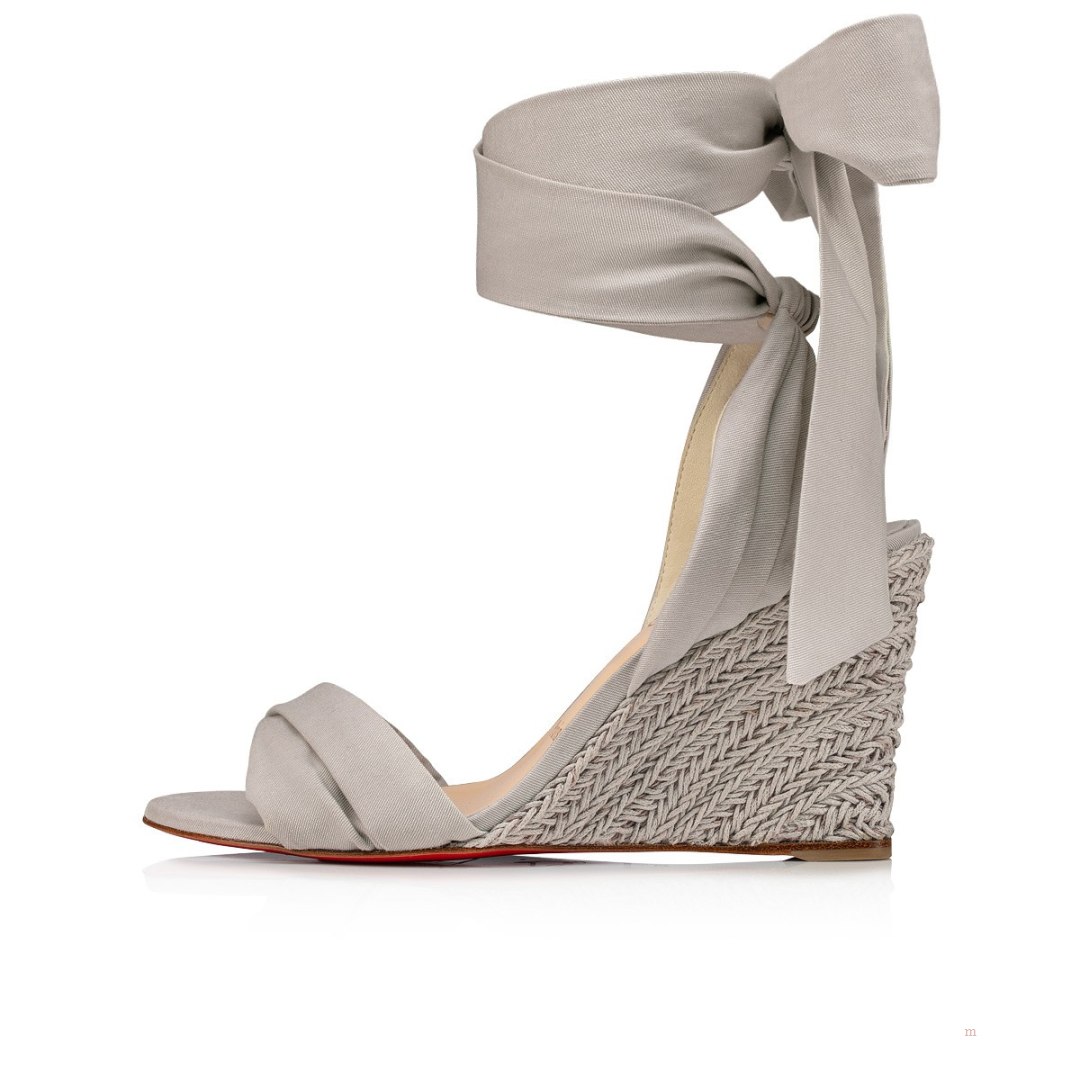 Christian Louboutin Melides du Désert Women's Espadrilles Grey | DVCTAK037