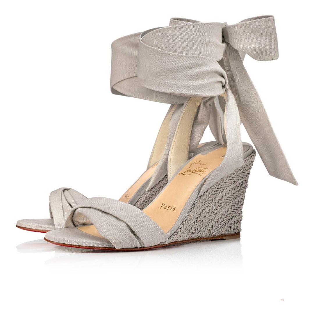 Christian Louboutin Melides du Désert Women\'s Espadrilles Grey | DVCTAK037