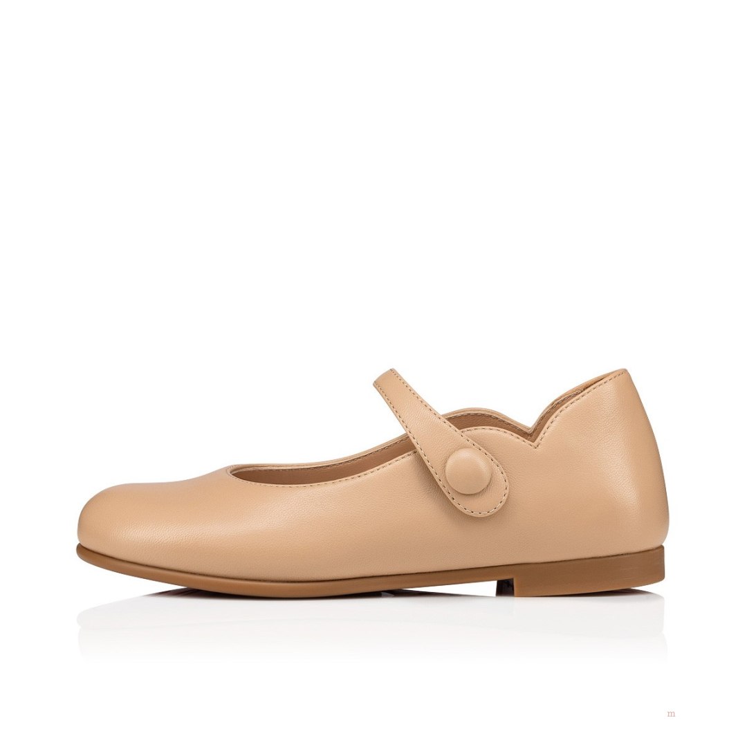 Christian Louboutin Melodie Chick Girls' Ballerinas Beige | WIMPHG027