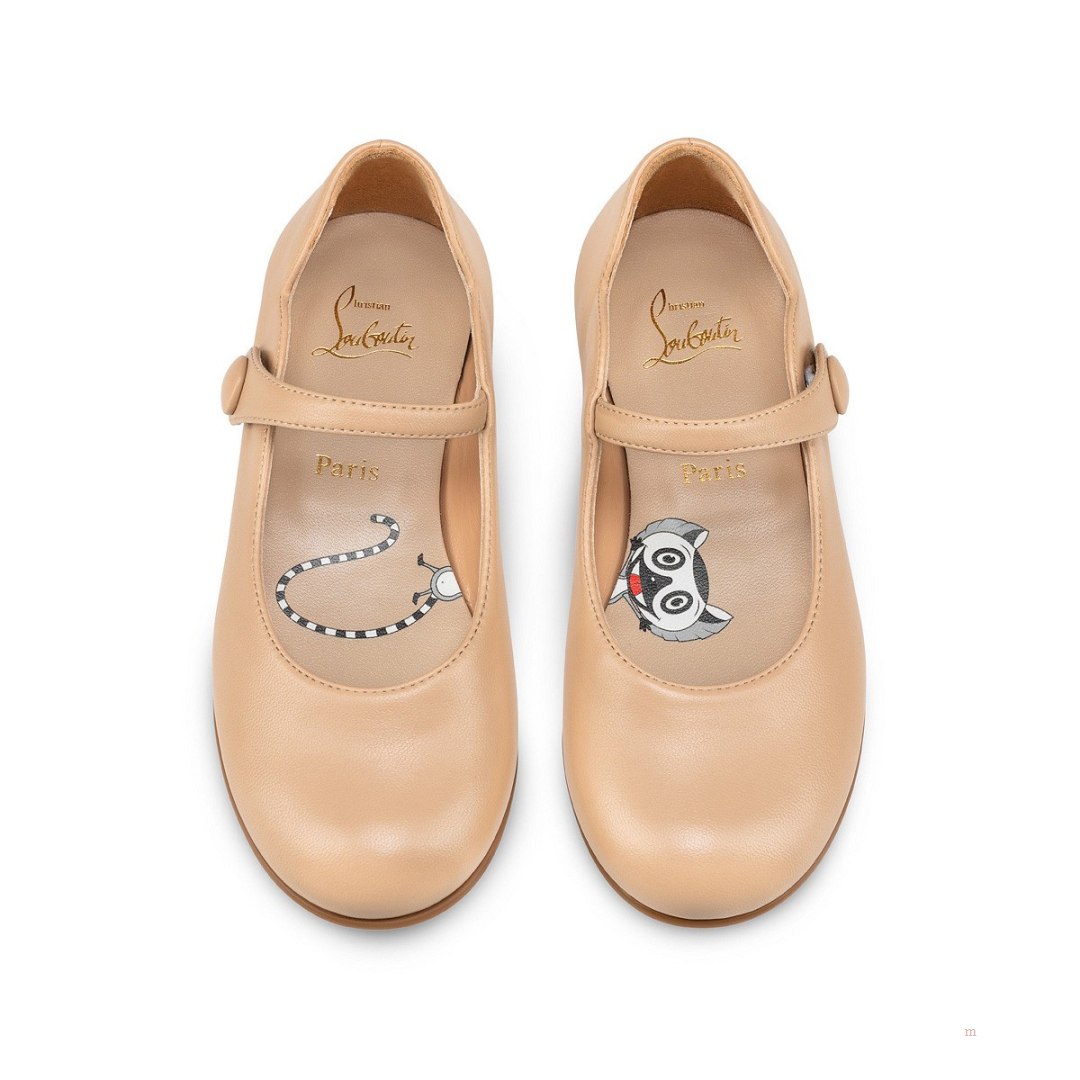 Christian Louboutin Melodie Chick Girls' Ballerinas Beige | WIMPHG027