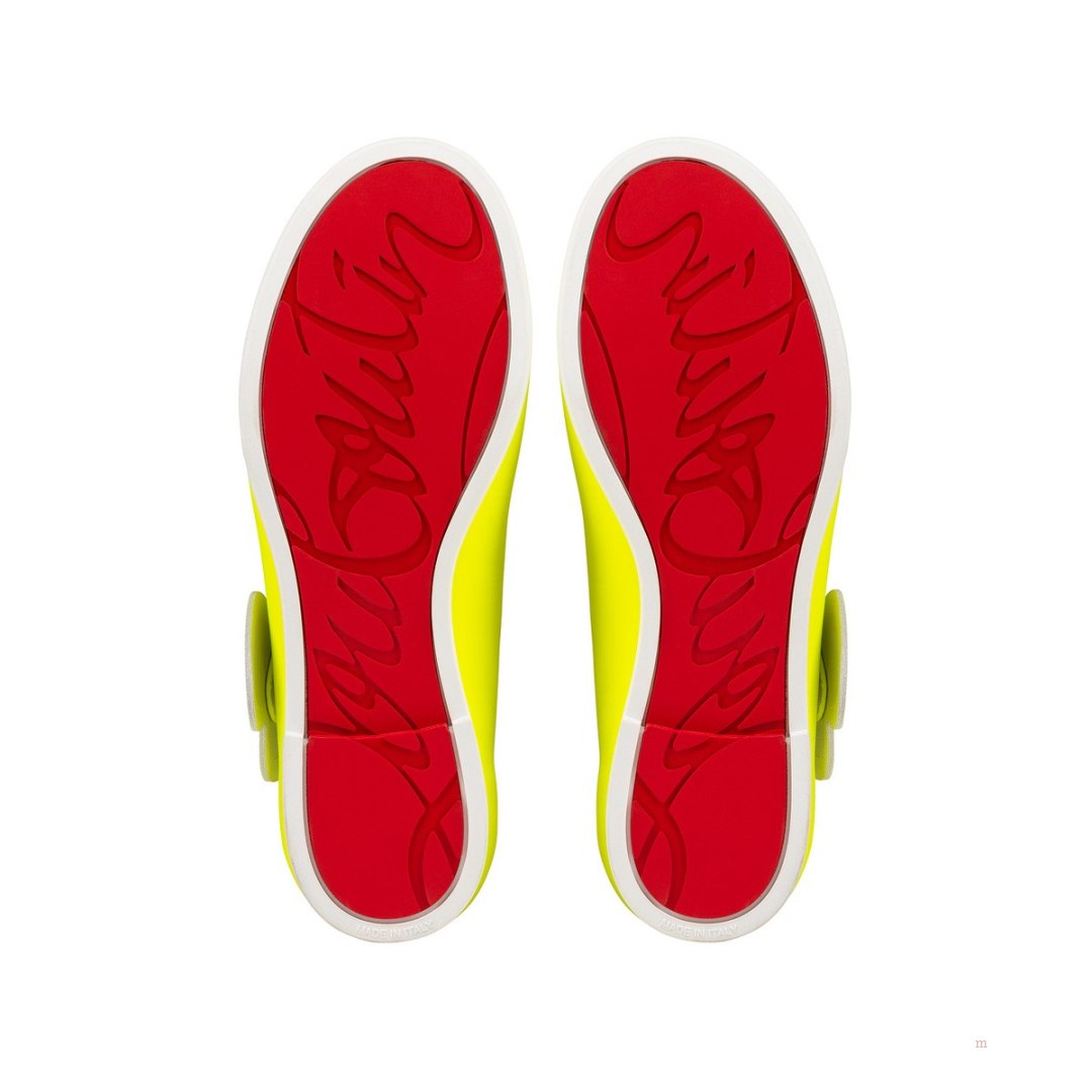 Christian Louboutin Melodie Pensée Girls' Ballerinas Yellow | CBDIUN093