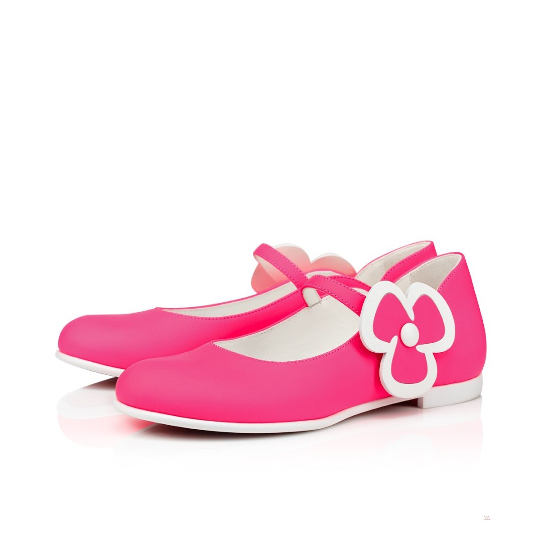 Christian Louboutin Melodie Pensée Girls' Ballerinas Pink | OKPFWL793