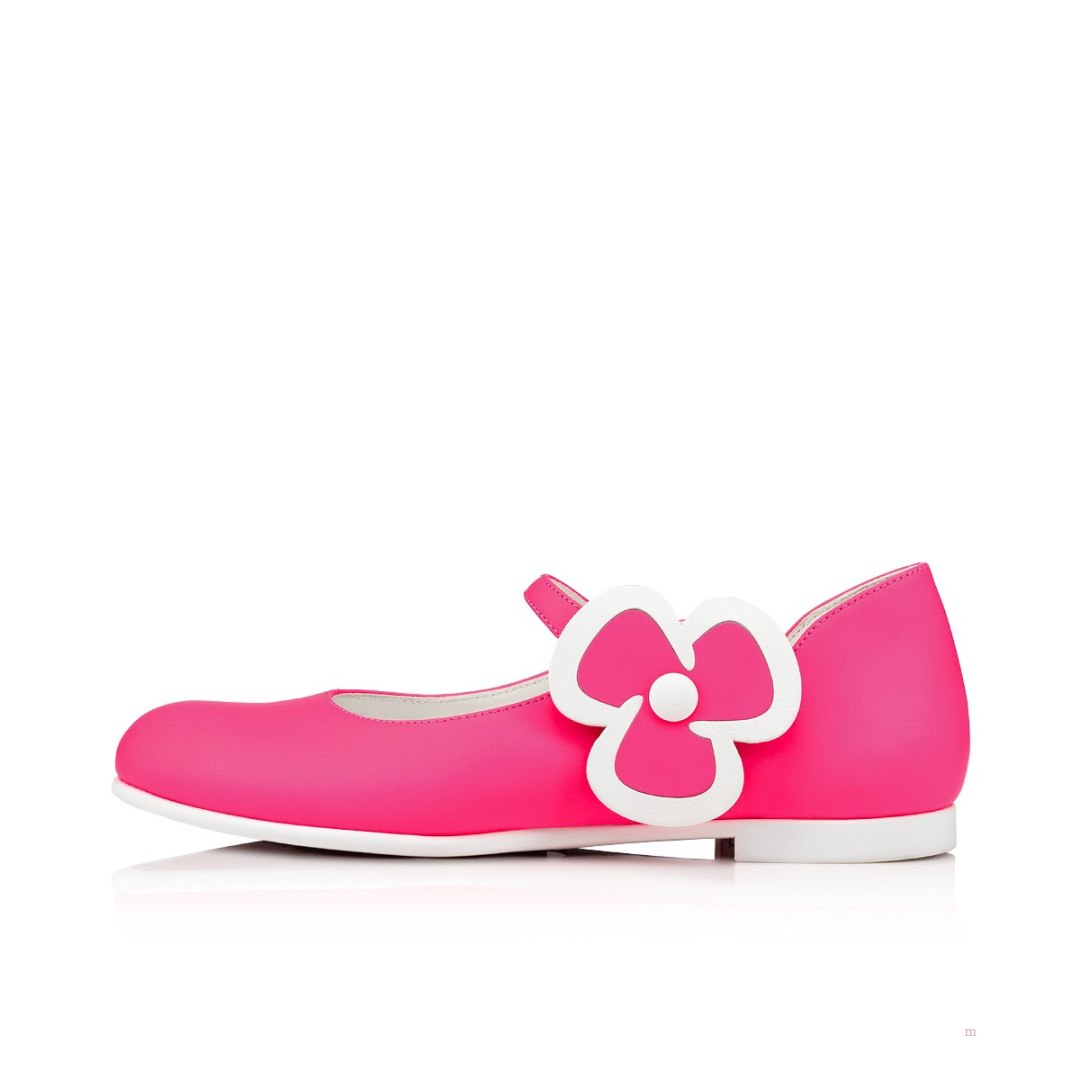 Christian Louboutin Melodie Pensée Girls' Ballerinas Pink | OKPFWL793