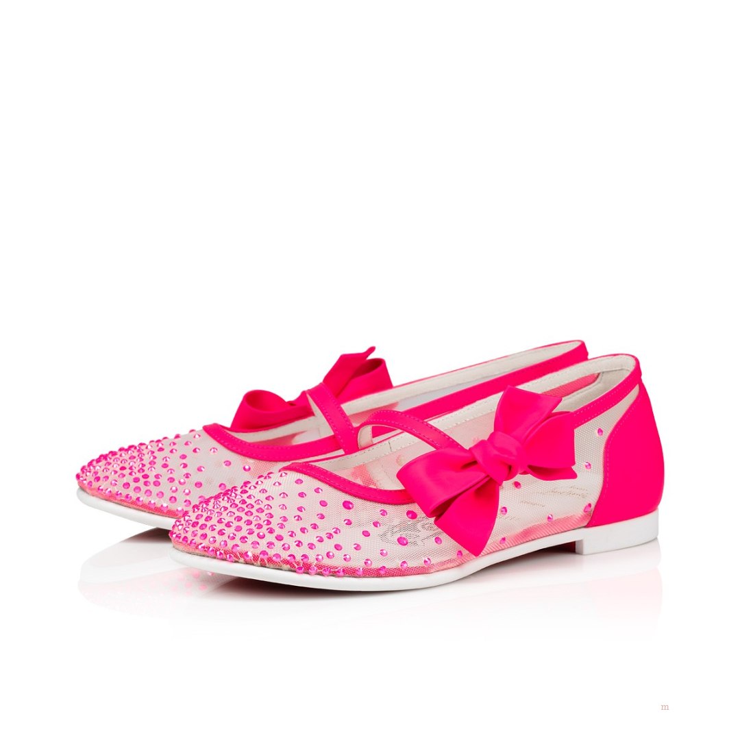 Christian Louboutin Melodie Strass Girls\' Ballerinas Pink | MRBACG293