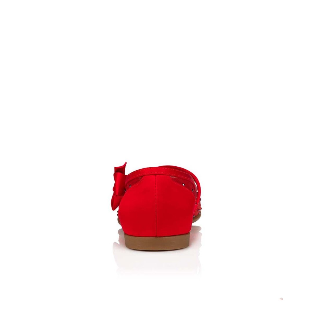 Christian Louboutin Melodie Strass Girls' Ballerinas Red | XZCDVG134