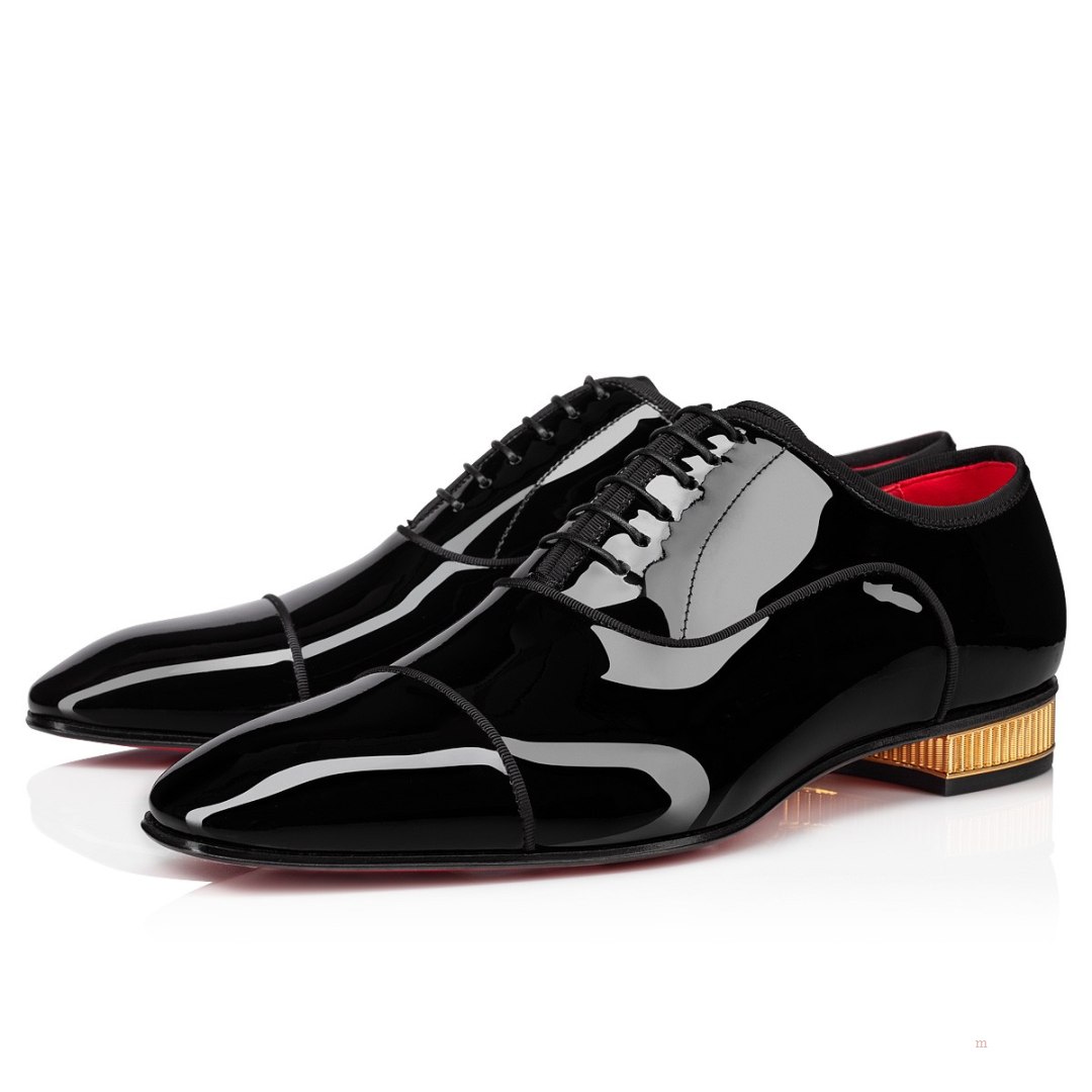 Christian Louboutin Met Greggo Men\'s Lace Up Shoes Black | LHSCAO932