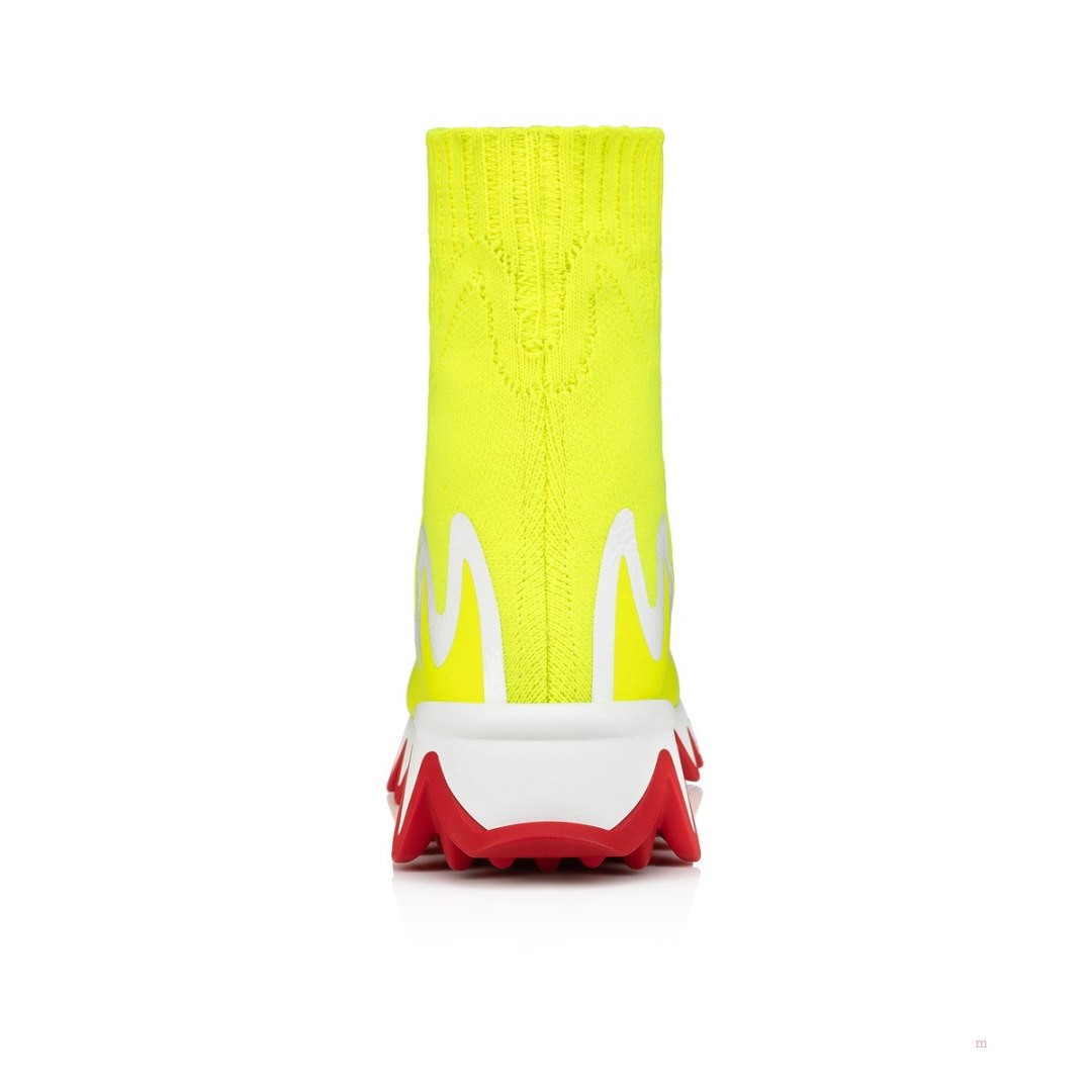 Christian Louboutin Mini Sharky Sock Boys' Sneakers Yellow | FAJYKL748