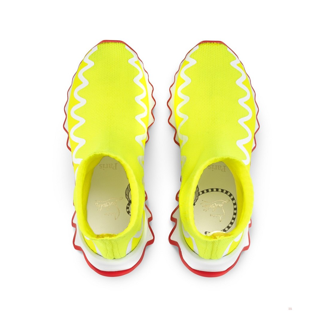 Christian Louboutin Mini Sharky Sock Boys' Sneakers Yellow | FAJYKL748