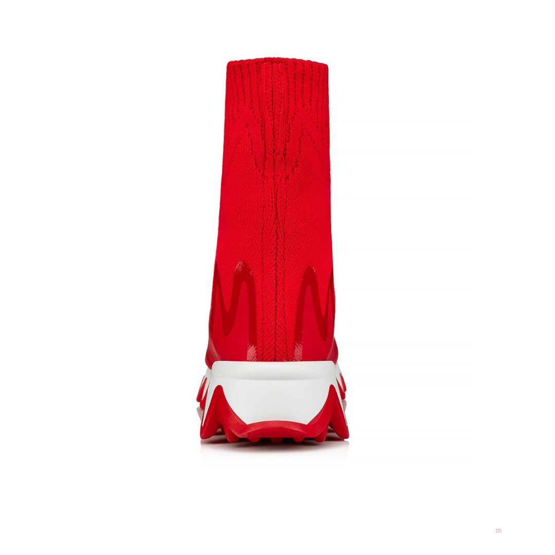 Christian Louboutin Mini Sharky Sock Boys' Sneakers Red | HFMEGS621