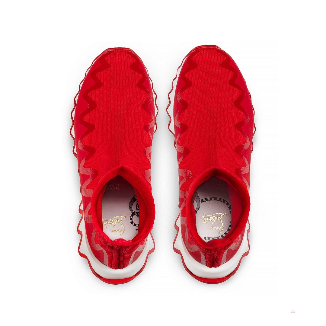 Christian Louboutin Mini Sharky Sock Boys' Sneakers Red | HFMEGS621