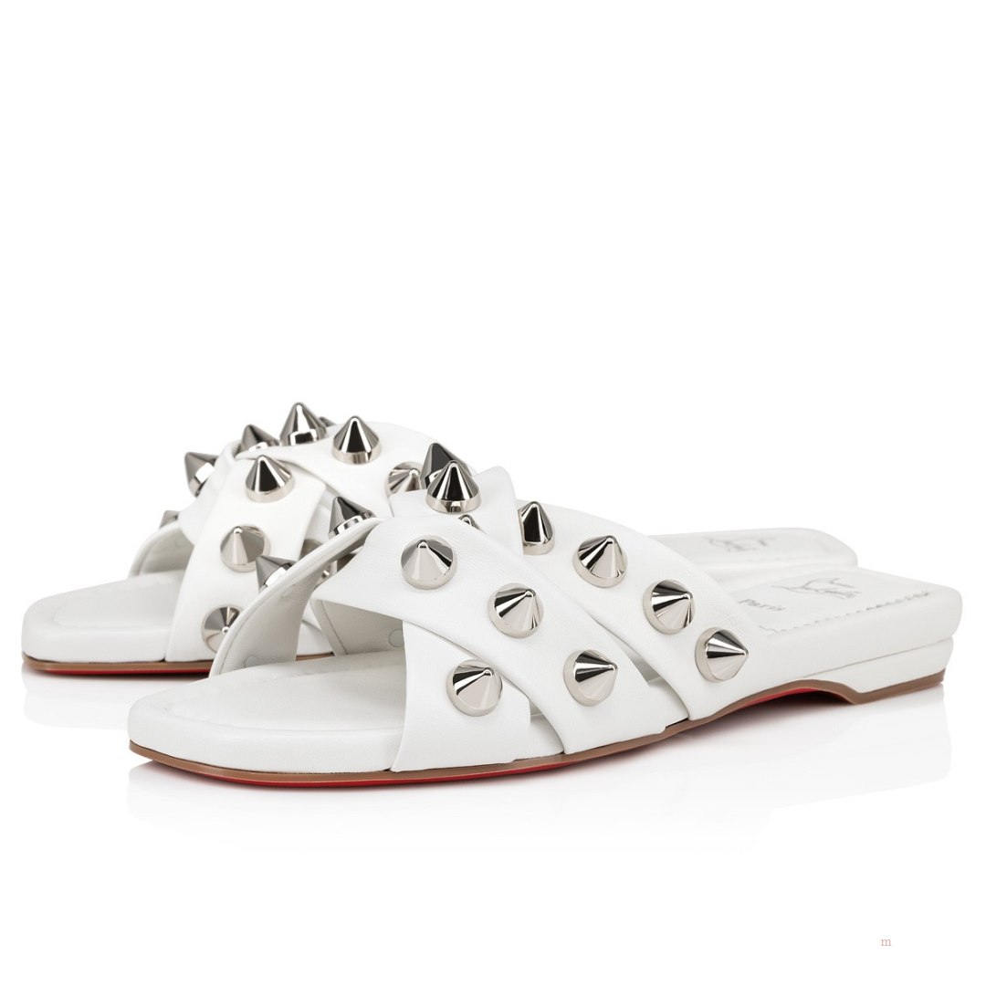 Christian Louboutin Miss Spika Club Women\'s Sandals White | ISZOWX196