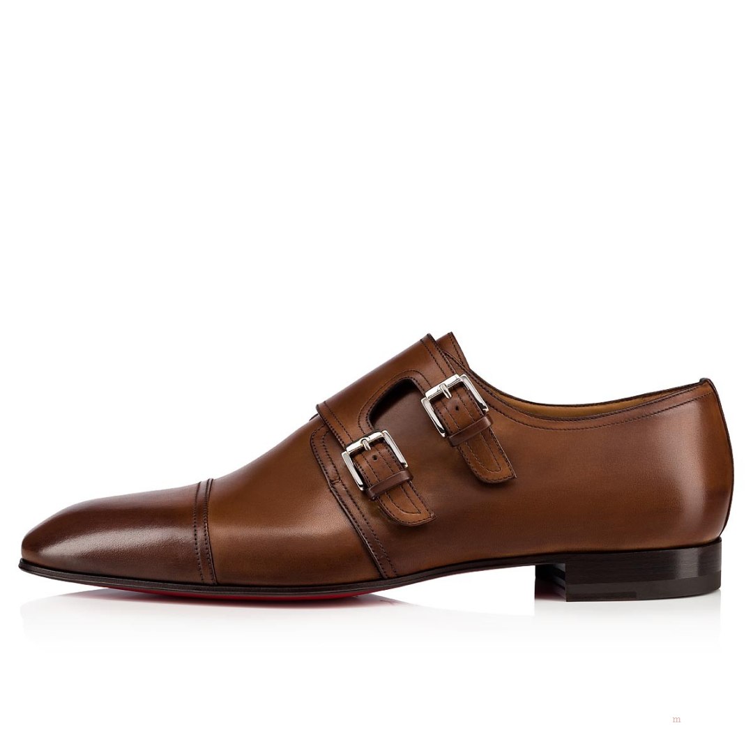 Christian Louboutin Mortimer Men's Lace Up Shoes Brown | WPCFJI415