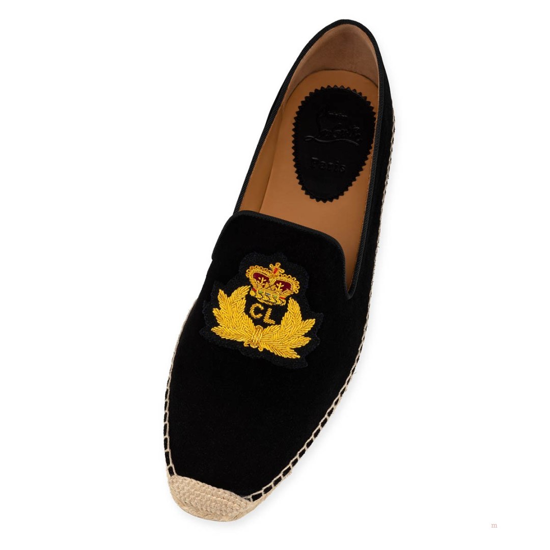 Christian Louboutin Nanou Men's Espadrilles Black | HKYAMW083