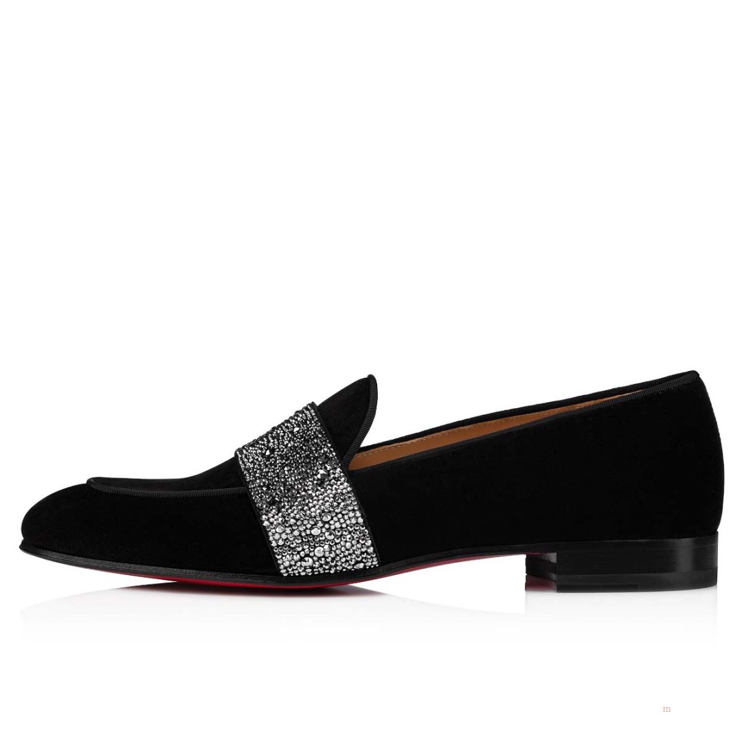 Christian Louboutin Nit Night Strass Men's Loafers Black | BWUDLK209