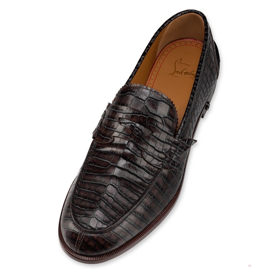 Christian Louboutin No Penny Men's Loafers Brown | NUWHLX537